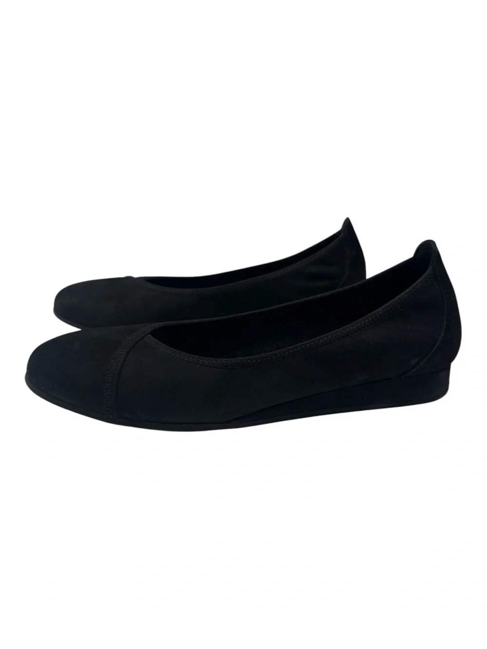 Sesto Meucci black Suede Leather Women Ballet Flat Shoes Sz US 8.5 M